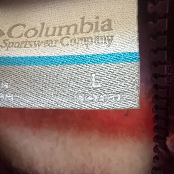 NWT Columbia Youth Girl's Large 14/16 Purple Patterned Fleece Jacket (G4) - Picture 6 of 6